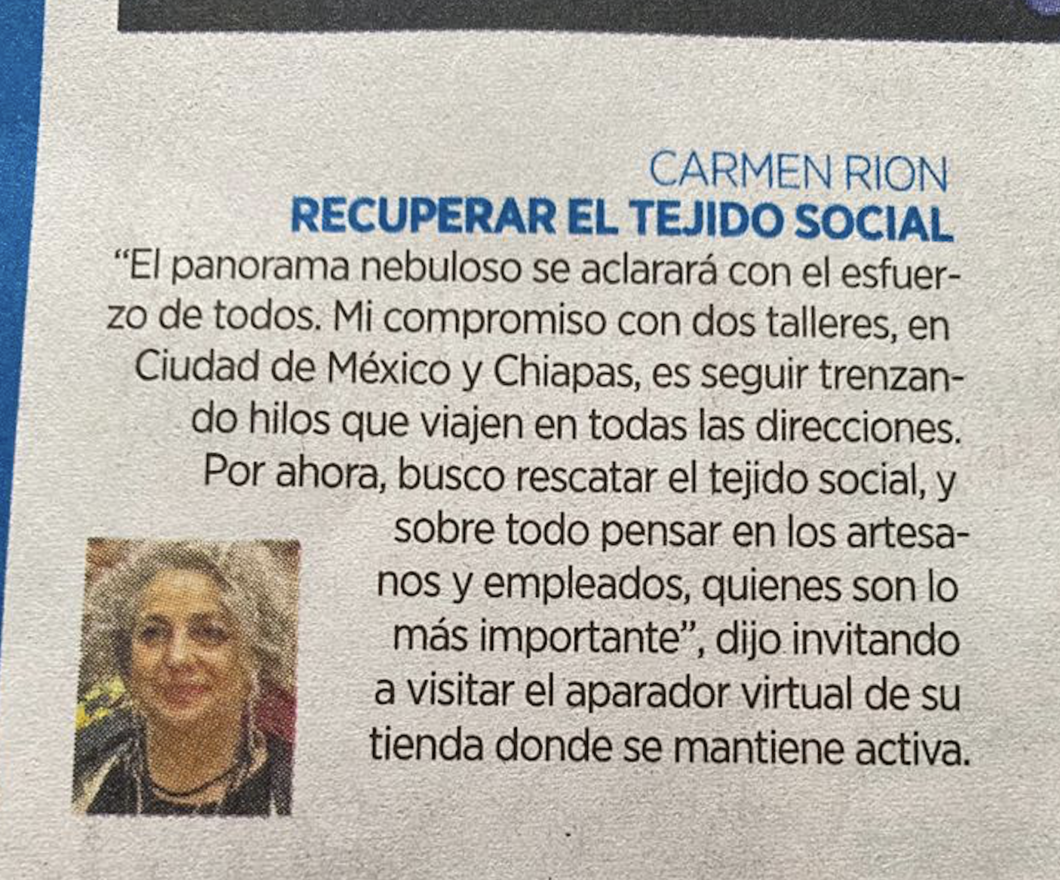 Recuperar el tejido social