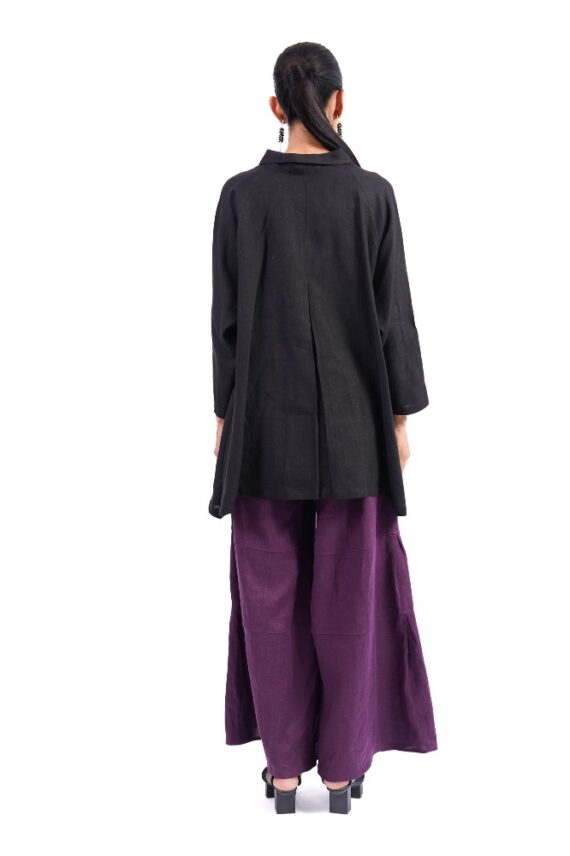 Blusa Conjunto lino negro - Imagen 2
