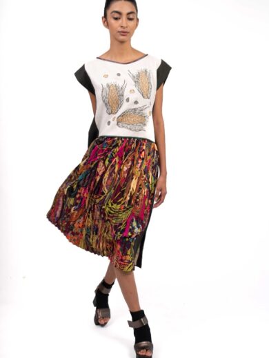 Vestido Frida Mar Maiz punto de cruz