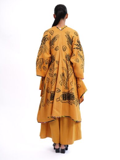 Saco Vamp Bordado Amarillo Maiz