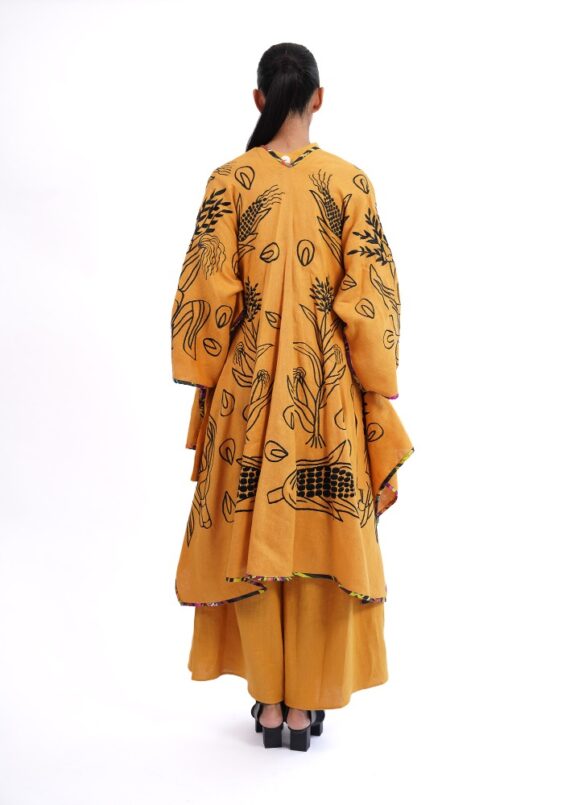 Saco Vamp Bordado Amarillo Maiz