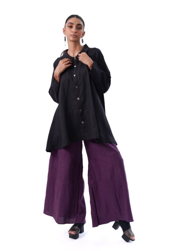 Blusa Conjunto lino negro - Imagen 6