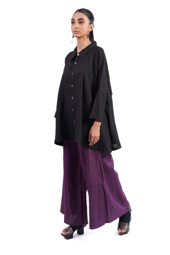 Blusa Conjunto lino negro - Imagen 5