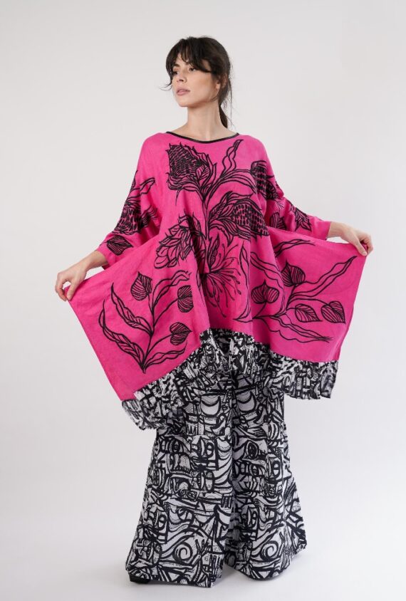 Vestido Vamp Bordado Maiz Rosa - Imagen 4