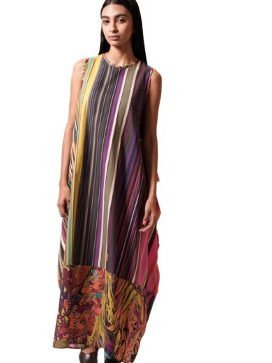 Vestido Racu rayado con Milpa