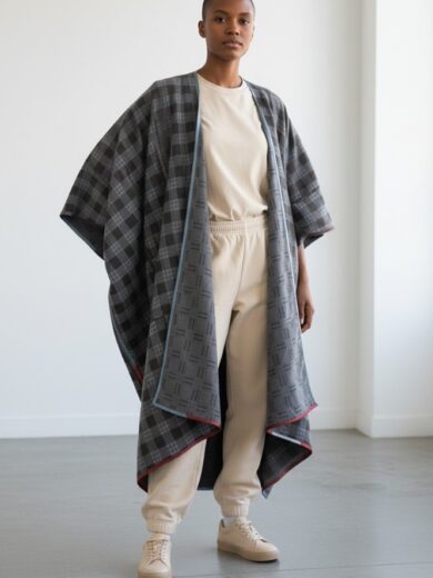 Sacomal de lana cuadritos