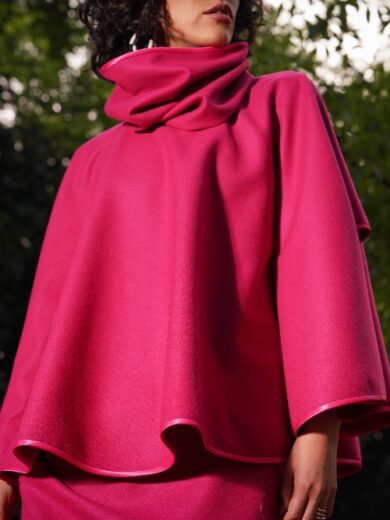 Capa tortilla lana Rosa