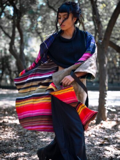 ABRIGO VAMP PARCHES CAFÉ