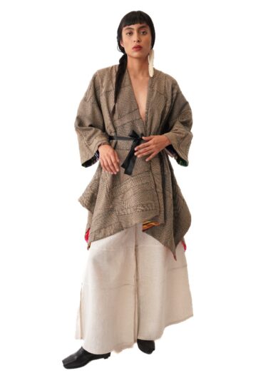 Saco vamp parches beige