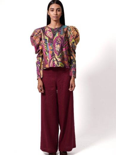 Pantalon campanudo Vino