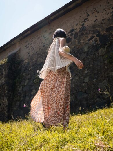Falda Plisada Maiz Amarillo