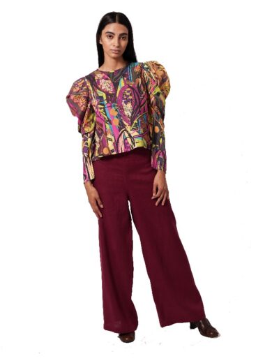 Pantalon campanudo Vino