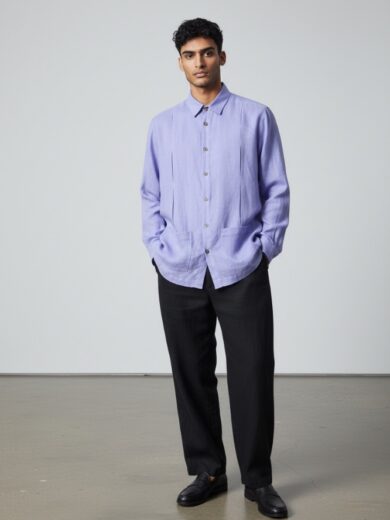 Guayabera CR Azul violeta