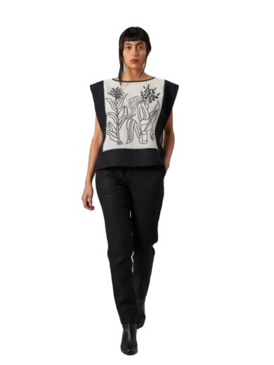 Blusa bordada maiz blanco