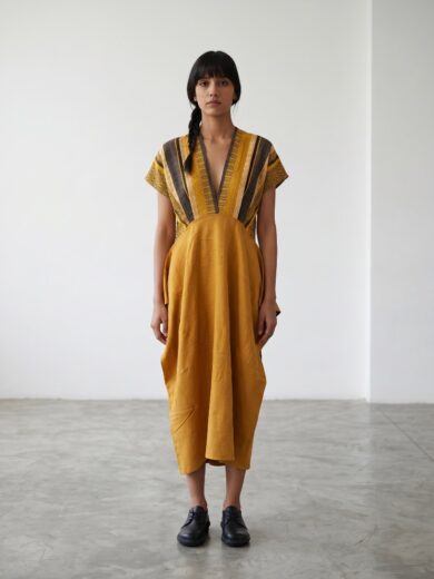 Vestido parches campana Amarillo
