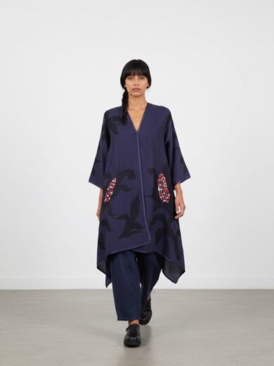 Vestido bordado maiz azul