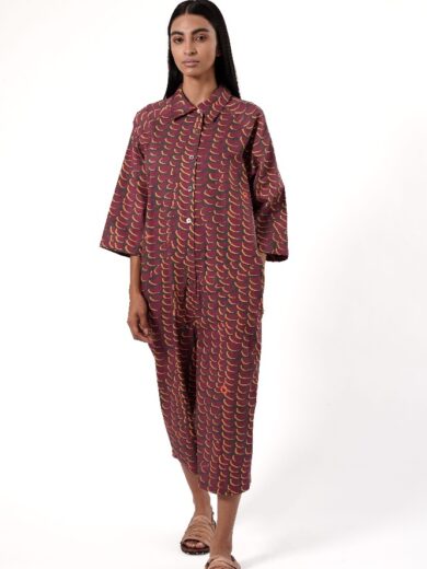 Jumpsuit maíz vino