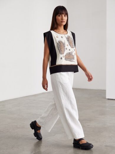 Blusa bordada punto de cruz maiz