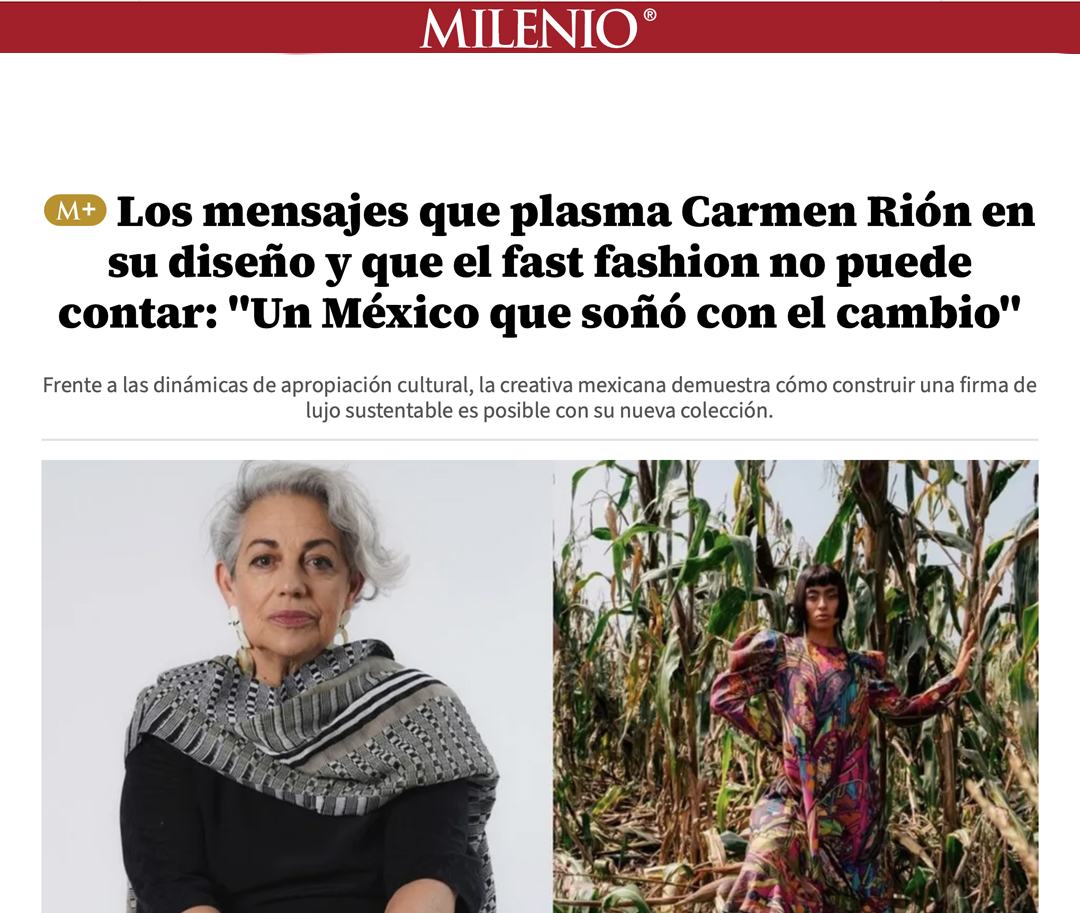 “Los mensajes que plasma Carmen Rión en su diseño y que el fast fashion no puede contar: 