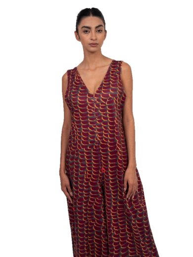 Jumpsuit maíz vino
