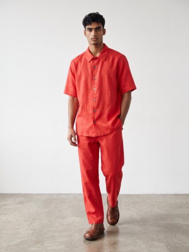 Camisa manga corta papaya