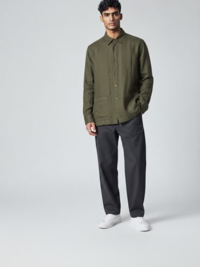 GUAYABERA CR VERDE OLIVO