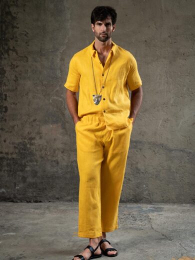 Camisa manga corta Amarillo
